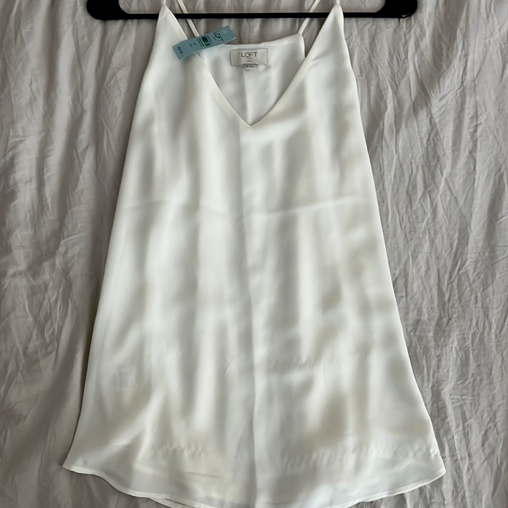 Loft white tank top